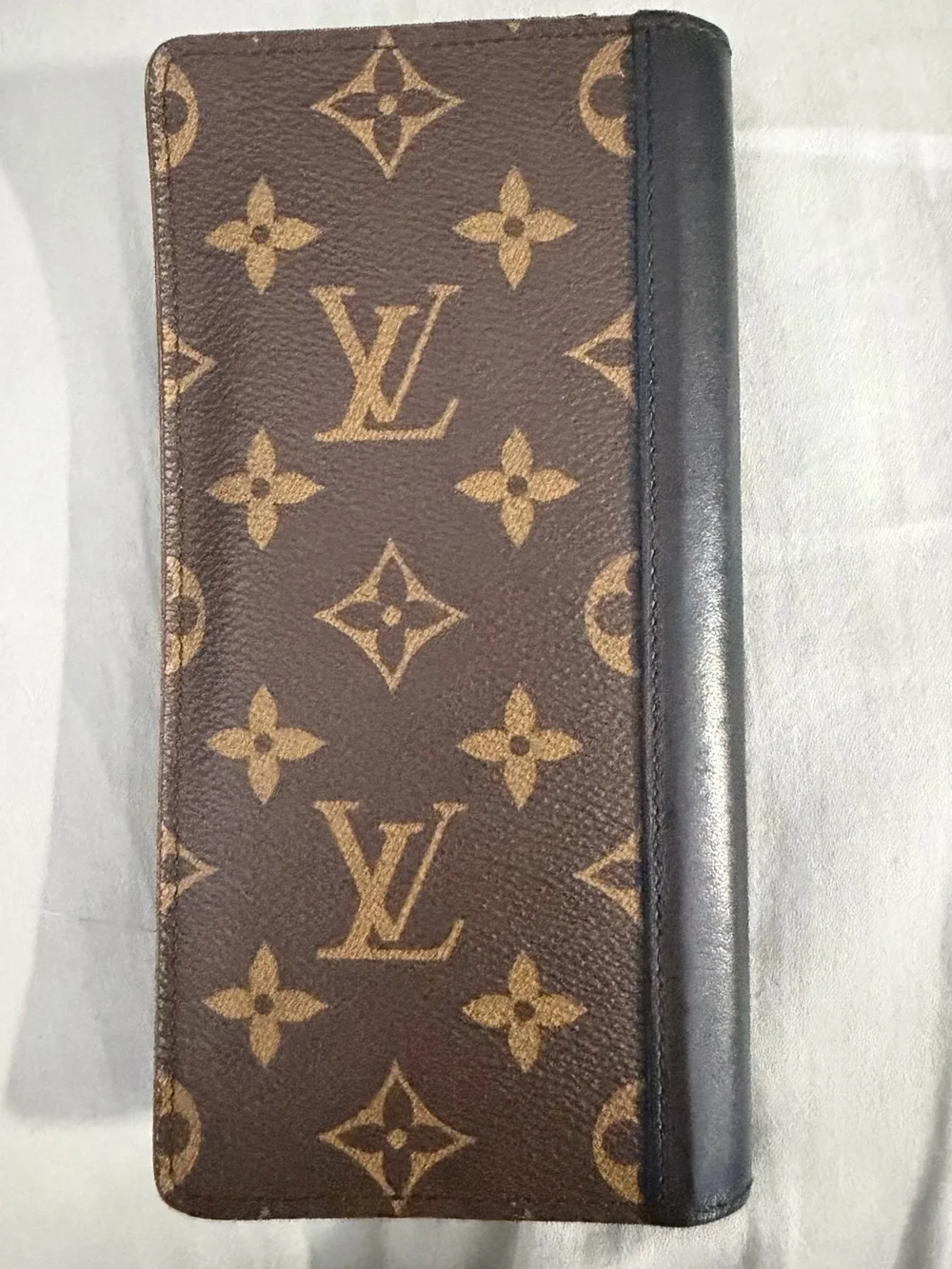 Authentic Louis Vuitton Monogram Macassar Brazza Wallet